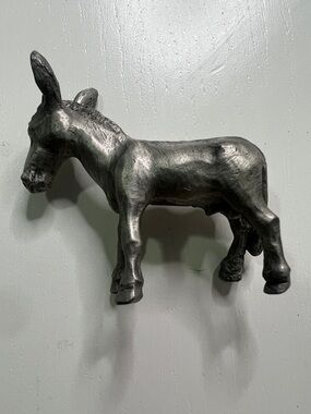 Pewter heritage Donkey Figurine - Silver Tone